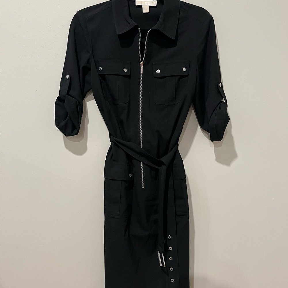 Michael Kors Black Belted Dress